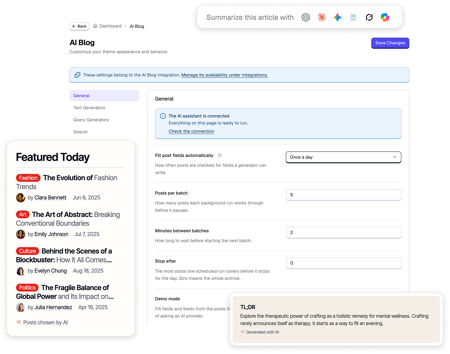 Verba AI blog tools on a phone
