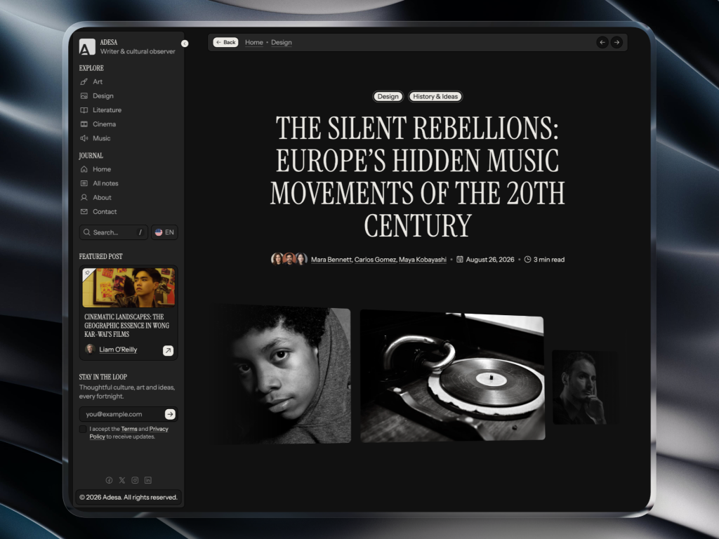 Adesa – Editorial Blog & Culture Magazine WordPress Theme
